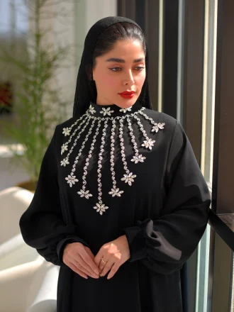 عبای طوق گل جلو بسته