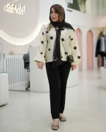 کت کرم گل مشکی