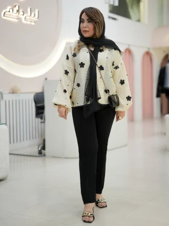 کت کرم گل مشکی