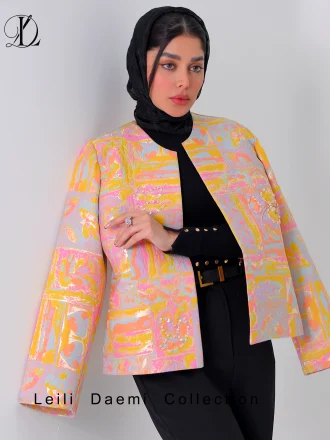 کت کراپ ژاکارد بهاری