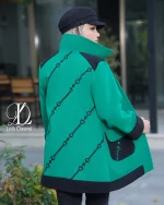 کت فوتر سبز گلدوزی