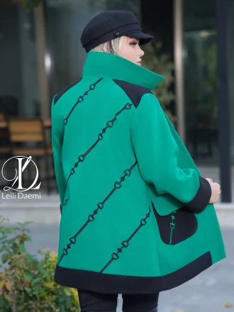 کت فوتر سبز گلدوزی