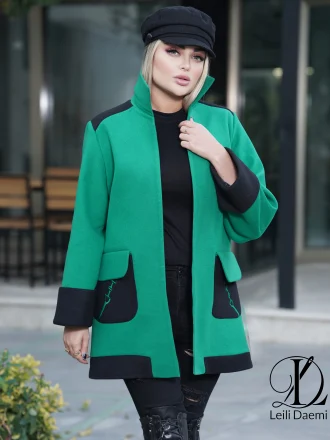 کت فوتر سبز گلدوزی