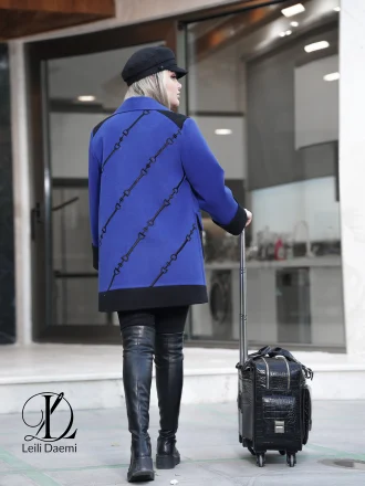 کت فوتر آبی گلدوزی