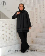 مانتو ژاکارد طرح قاب و گل پیچ