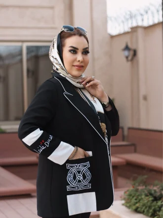 کت طرح لیلی سفید و مشکی