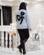 کت فوتر خاکستری پشت پاپیون