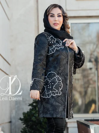 مانتو ژاکارد طرح گل