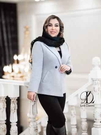 کت فوتر خاکستری پشت پاپیون