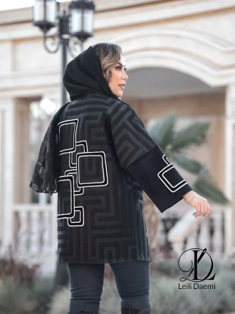 مانتو ژاکارد طرح مربع