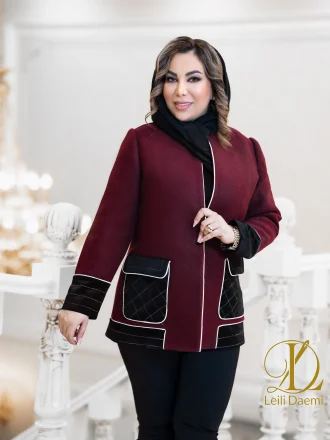 کت مخمل سوییت زرشکی طرح اسب