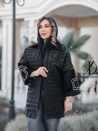 مانتو ژاکارد طرح مربع